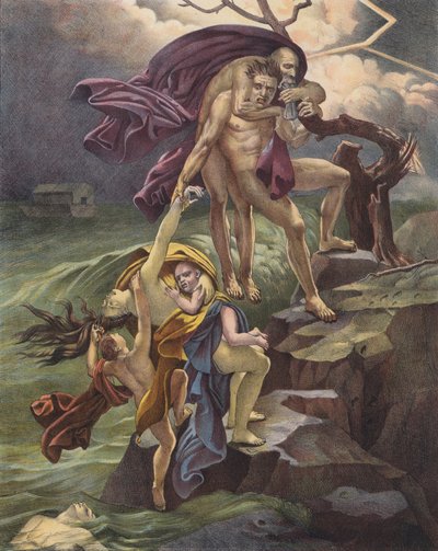 El Diluvio de Anne Louis (after) Girodet de Roucy Trioson