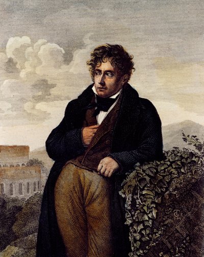 Retrato de François-René de Chateaubriand de Anne Louis (after) Girodet de Roucy Trioson