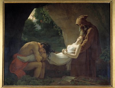 Atala en la tumba o funeral de Atala de Anne Louis Girodet de Roucy Trioson