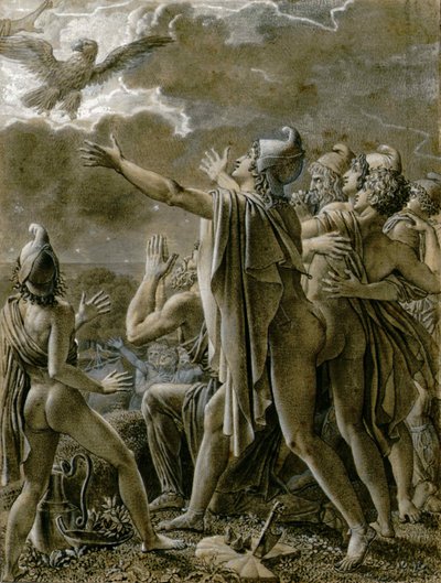 Eneas y sus seguidores en el Lacio de Anne Louis Girodet de Roucy Trioson