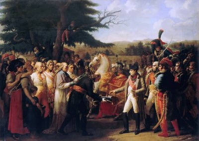 Napoleón Bonaparte recibiendo las llaves de Viena en el Palacio de Schönbrunn, 13 de noviembre de 1805 de Anne Louis Girodet de Roucy Trioson