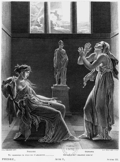 Fedra y Oenone, ilustración del Acto I Escena 3 de 
