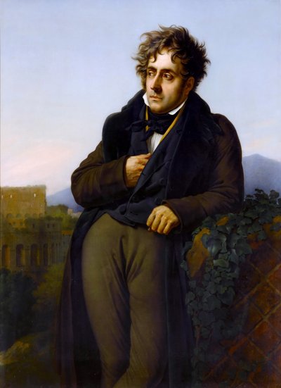 Retrato de François-René, vizconde de Chateaubriand 1768-1848 de Anne Louis Girodet de Roucy Trioson