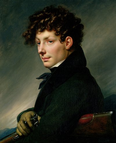 Retrato de un joven como cazador, 1811 de Anne Louis Girodet de Roucy Trioson
