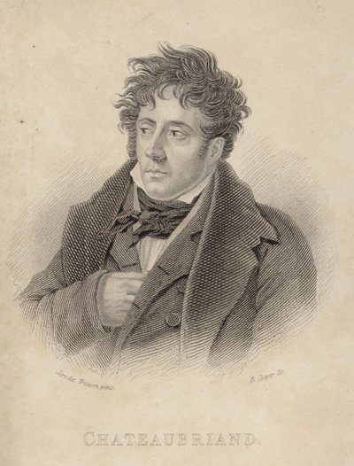 Retrato del vizconde de Chateaubriand de Anne Louis Girodet de Roucy Trioson