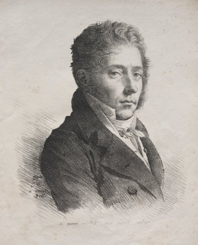 Receuil dessais lithographiques: Retrato de M. Coupin de La Couperie, 1816 de Anne Louis Girodet de Roucy Trioson