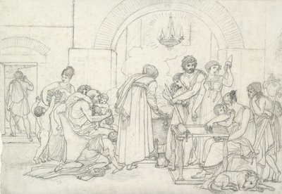 Interior rústico en la antigüedad de Anne Louis Girodet de Roucy Trioson
