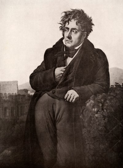 François-René, vizconde de Chateaubriand, escritor y diplomático francés, principios del siglo XIX de Anne Louis Girodet de Roussy Trioson