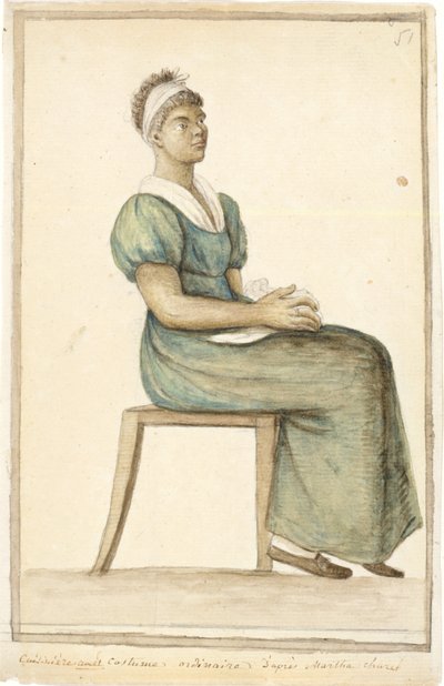 Retrato de un cocinero afroamericano con traje ordinario, sin fecha de Anne Marguerite Hyde de Neuville