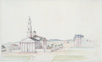 Iglesia de San Juan, Plaza del Presidente, Washington D.C., julio de 1822 de Anne Marguerite Hyde de Neuville
