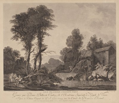 Les Plaisirs Champêtres (grabado) de Anne Philiberte Coulet