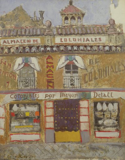 La fachada de una tienda, Granada de Anne Redpath