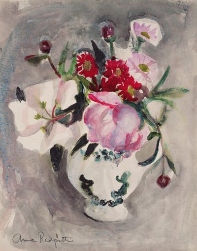 Flores, c.1955 (acuarela sobre papel) de Anne Redpath