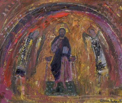 En una capilla, Torcello (óleo sobre lienzo) de Anne Redpath