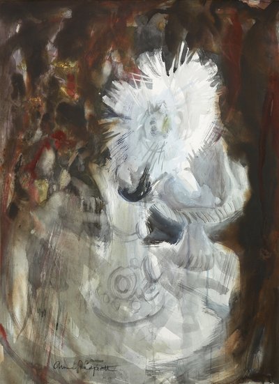 El crisantemo blanco, c.1961 (acuarela y carboncillo) de Anne Redpath