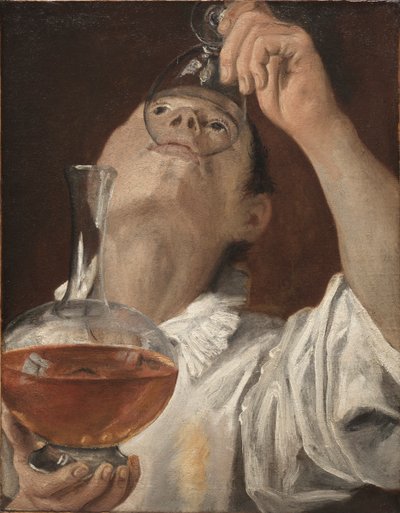 Niño bebiendo, 1582-1583 de Annibale Carracci