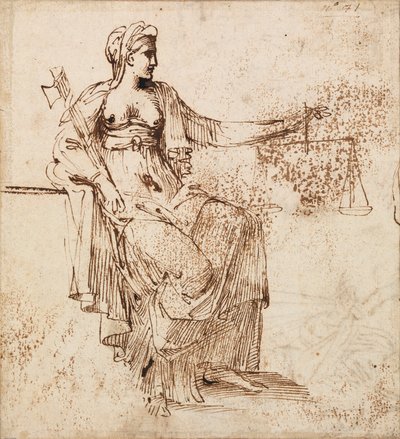 Carracci - Justicia, RCIN 902146 de Annibale Carracci