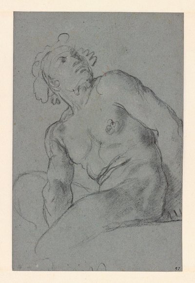 Carracci - Desnudo masculino sentado, I 183 (PK) de Annibale Carracci