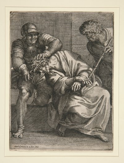 Cristo coronada con espinas de Annibale Carracci