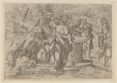 Cristo y la mujer samaritana de Annibale Carracci