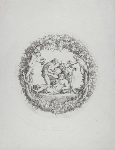 Silenus ebrio (la "Tazza Farnese") de Annibale Carracci