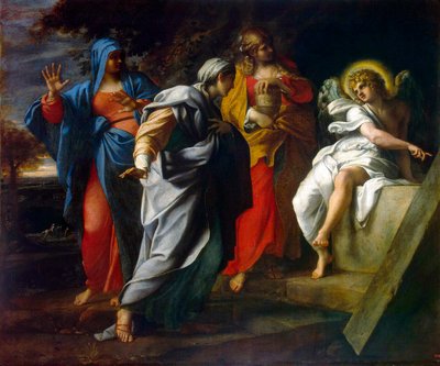 Mujeres Santas en la Tumba de Cristo, segunda mitad del siglo XVI de Annibale Carracci