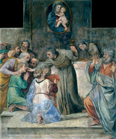 Sanar a los ciegos al nacer - Pintura de Annibale Carracci (Carracci de Annibale Carracci