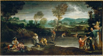 La peche - pesca, colgante a 40-08-05/41 ... de Annibale Carracci