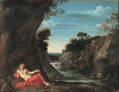 Paisaje con la penitente Magdalena de Annibale Carracci