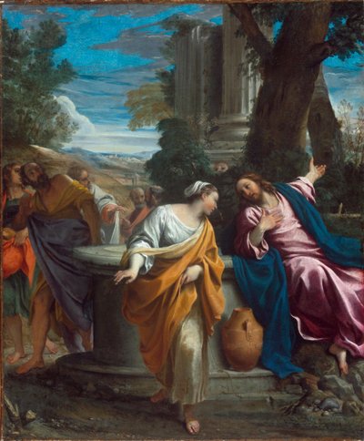 Cristo y el samaritano de Annibale Carracci