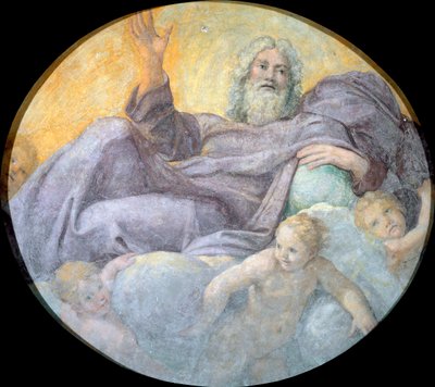 Le pere eternel (El Padre eterno) - Peinture de Annibale Carracci (Carrache de Annibale Carracci