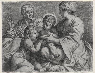 Madonna con el cuenco de Annibale Carracci