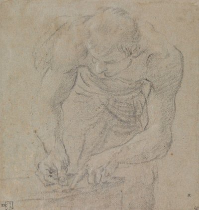 Hombre contando monedas de Annibale Carracci