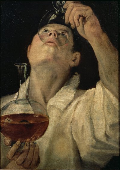 Retrato de un Hombre Bebiendo, c.1581-4 de Annibale Carracci