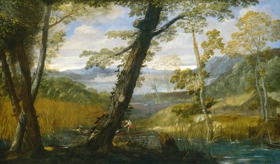 Paisaje Fluvial, c.1590 de Annibale Carracci