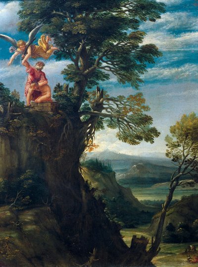 Sacrificio de Isaac por Annibale Carracci de Annibale Carracci