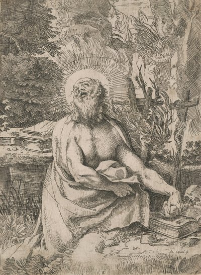 San Jerónimo en el desierto de Annibale Carracci