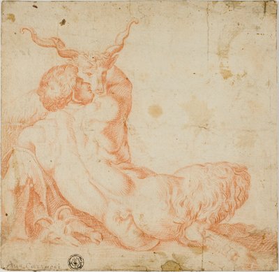 Sátiro y Cabra de Annibale Carracci