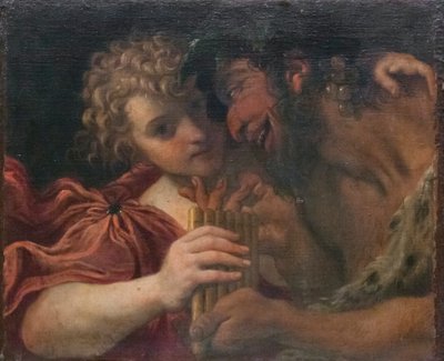 Sátiro y pastor de Annibale Carracci