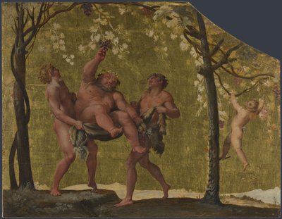 Silenus Recogiendo Uvas de Annibale Carracci