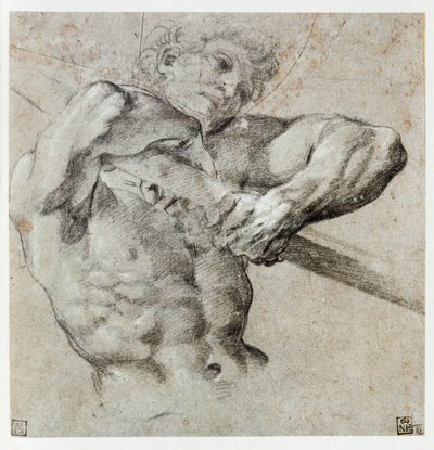 Estudio de una figura masculina ... de Annibale Carracci