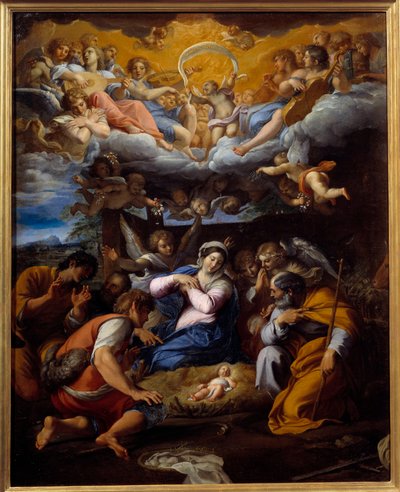 La Adoración de los Pastores de Annibale Carracci