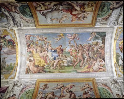 La Galería de Carracci (detalle del triunfo de Baco y Ariadna) de Annibale Carracci
