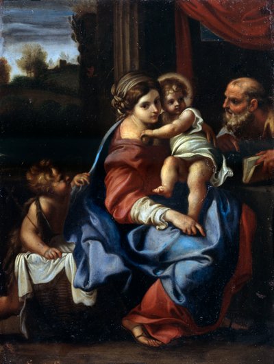 La Sagrada Familia con San Juan Bautista de niño, finales del siglo XVI o principios del siglo XVII de Annibale Carracci