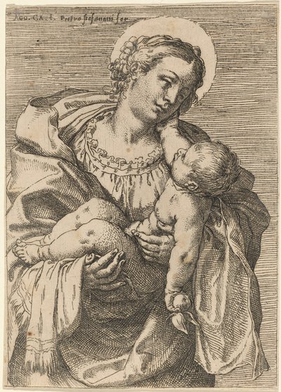 La Madonna y el Niño con una Manzana de Annibale Carracci