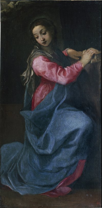 La Virgen de la Anunciación (detalle) de Annibale Carracci