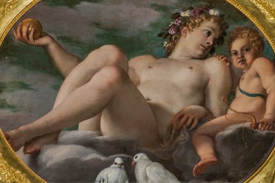 Venus y Cupido, detalle de 2384628 de Annibale Carracci