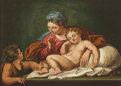 La Virgen, el Salvador Infante y San Juan de Annibale after Carracci