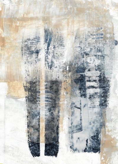 Abstracto vertical en tonos apagados de Annick