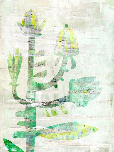 Flores verdes con textura de Annick